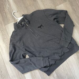 Victorias Secret Sweatshirt pink dog quarter zip womens Gray (small) y2k casual